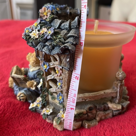 Boyds Bears Bearstone Collection Clementine Garden Romance Candle Holder VINTAGE - Picture 14 of 14